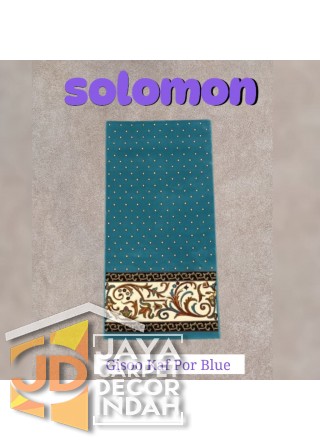 Sajadah Imam  Solomon  motif Gisoo Kaf Por Blue ukuran 60 x 120 cm & 60 x 150 cm